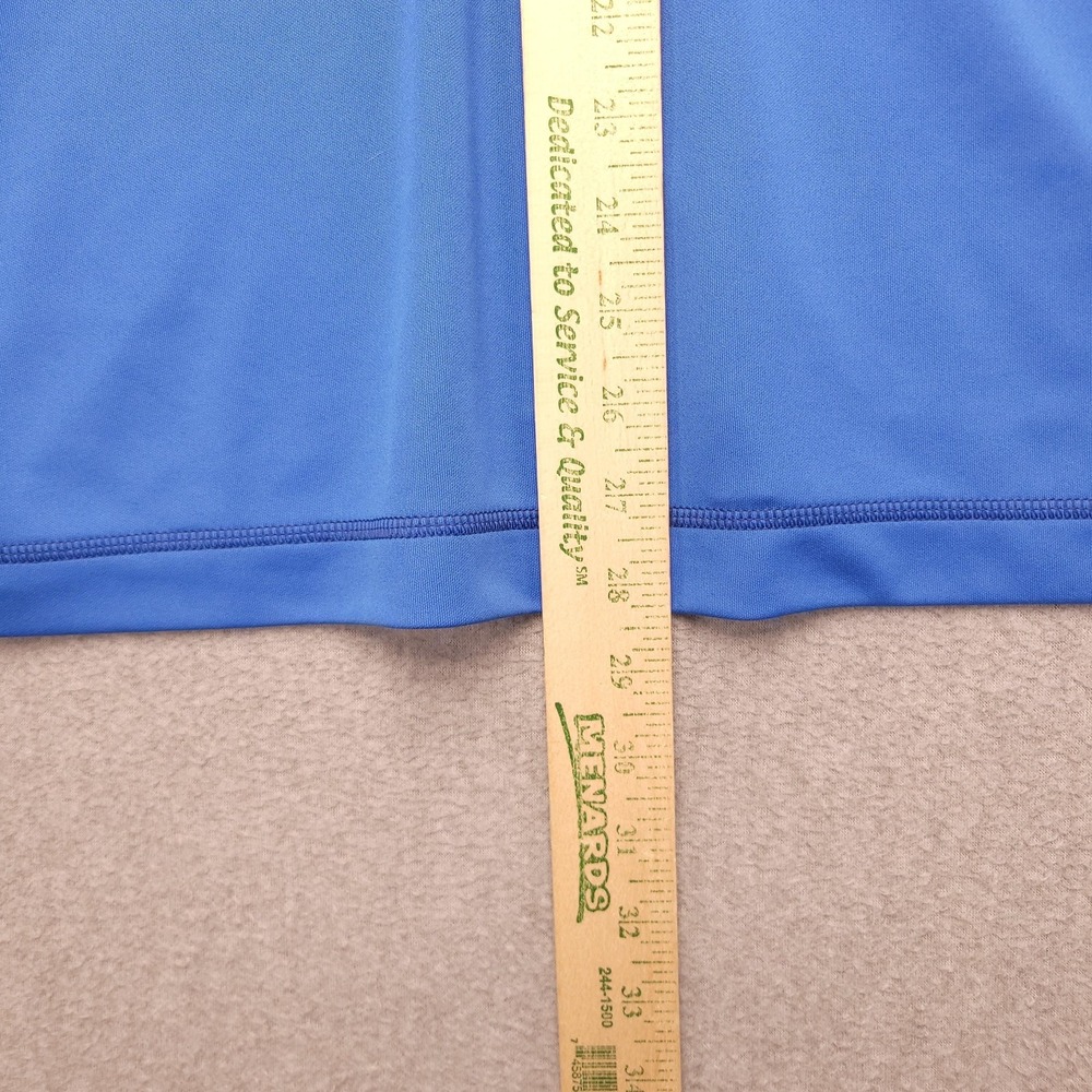 Adidas Pullover Mens‎ Large Blue 1/4 Zip Long Sleeve Golf Blue Spruce Derby - Picture 11 of 14